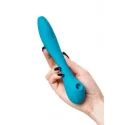 Multifunctional vibrator L'Eroina Cycla, silicone, blue, 20 cm