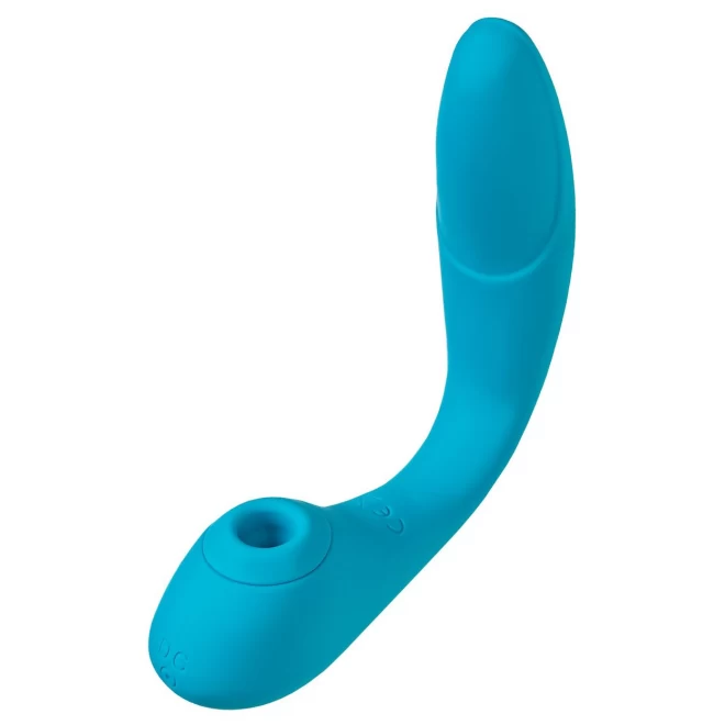 Multifunctional vibrator L'Eroina Cycla, silicone, blue, 20 cm