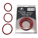 Spartacus red seamless stainless steel c-ring set-1.5", 1.75" & 2"