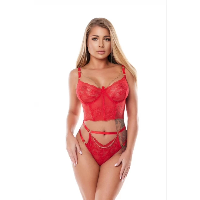 KAIA RED CORSET (corset/gorset) S/M