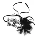 Steamy shades mardi gras mask with feathers