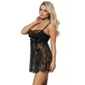 NIGHTIE+STG+BELT BLACK TU (Size: TU)