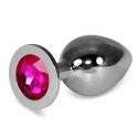 Large Silver Plug Fuchsia