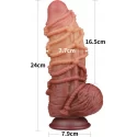 Dildo LoveToy Cock With Rope 24,5 cm