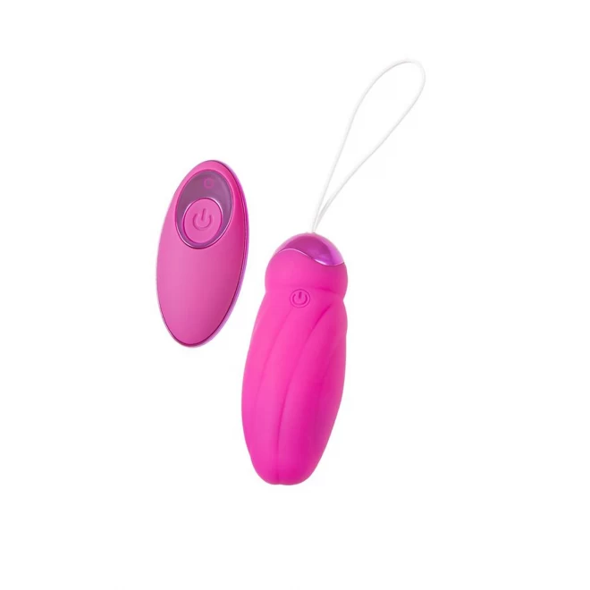 JOS Vibrating egg with pulsating balls JOS Circly, silicone, pink, 9 cm