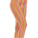 Rainbow crochet net tights