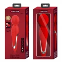 Squishy Head Wand Massager, 7 Functions of Vibration, 5 Levels of Intension, RED
