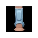 Vibrating Ridge Knights Ring with Scrotum Sleeve