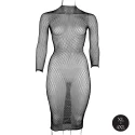 Long dress fishnet structure and turtle neck - osx