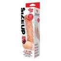 SIZE UP CLEAR VIEW STUDDED PENIS EXTENDER WITH BALL LOOP