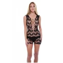 BACI CORSET FRONT LACE MINI DRESS BLACK, OS