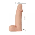 Ultra Female Strap-On Realistic Dildo For her,Dual Density Flexible Cock with Curved Shaft and Balls,