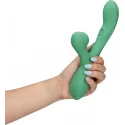 Pulse wave and tongue flickering rabbit vibrator - blue grass