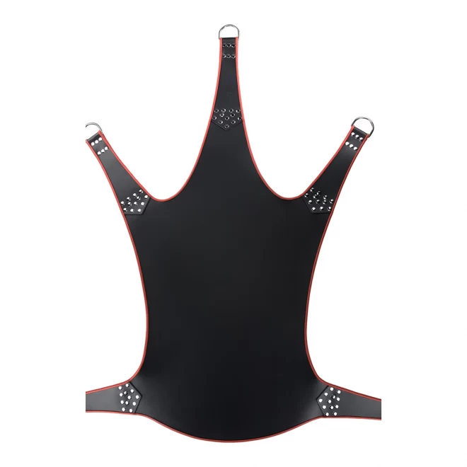 Leather sling with red piping 5 points