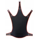 Leather sling with red piping 5 points
