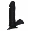 Dildo z jądrami i przyssawką GAS03 Dong with Balls Black 15cm