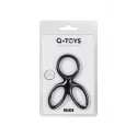 A-TOYS Triple penis ring KRAKEN, silicone, black, 10 cm