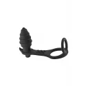 PROSTATE STIMULATOR COCKRING PLUG AP071 BLACK