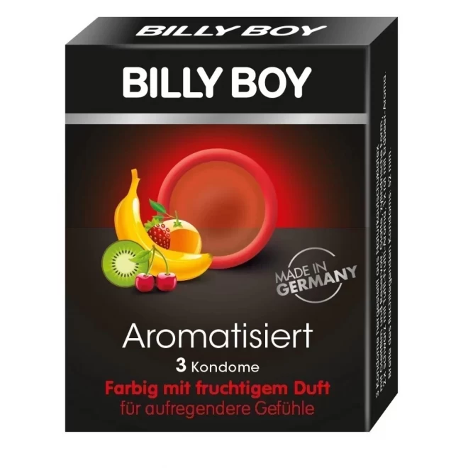 Smakowe i kolorowe prezerwatywy Billy Boy Aroma 3 szt