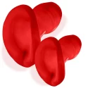 Oxballs - glowhole-1 hollow buttplug with led light large red