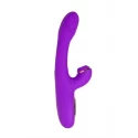 Vibrator with vacuum stimulation and JOS Pitti tongue, silicone, purple, 24 cm