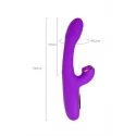Vibrator with vacuum stimulation and JOS Pitti tongue, silicone, purple, 24 cm