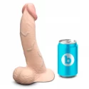 Realistyczne dildo B-vibe slipskin 9" curved crea