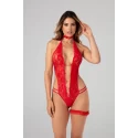 Open crotch Body-Set Renee - Red