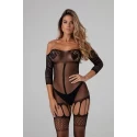 Stunning Suspender-bodystocking Rosa - black