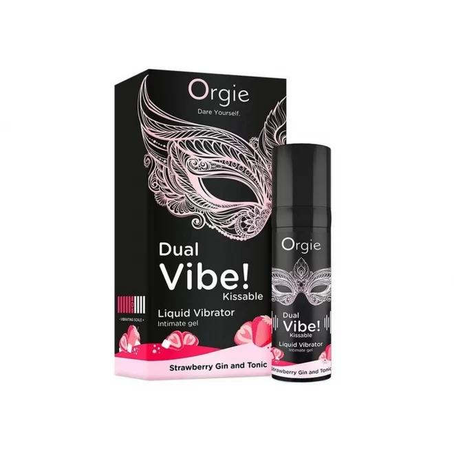 Dual Vibe! Kissable Liquid Vibrating Strawberry Gin And Tonic