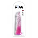 KING COCK CLEAR 8 INCH PINK