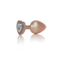 Plug-Jewellery Pearl Pink Heart PLUG- Clear L