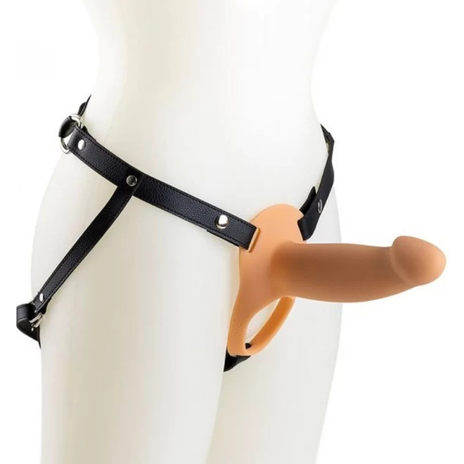 VIRGITE H4 VIBRATING HOLLOW STRAP H4 SIZE L FLESH