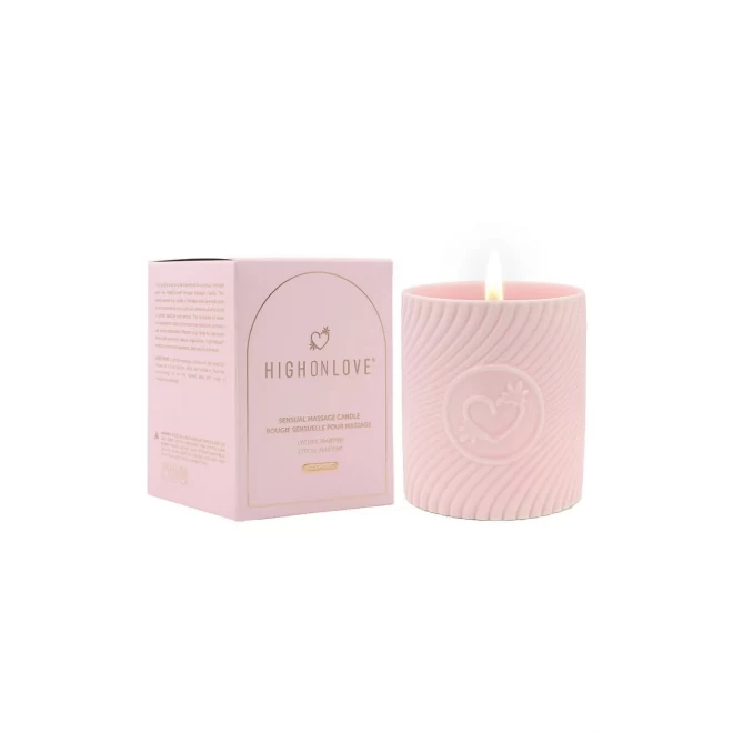 Świeca do masażu High On Love Lychee Martini Pink Sensual 220 ml