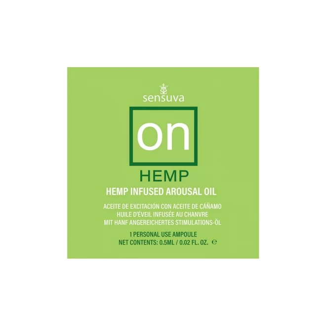 SENSUVA ON HEMP AROUSAL OIL SINGLE USE AMPOULE