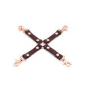 Liebe seele uprząż bondage wine red hogtie