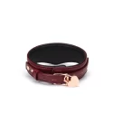 Liebe seele obróżka ze smyczą wine red curved collar