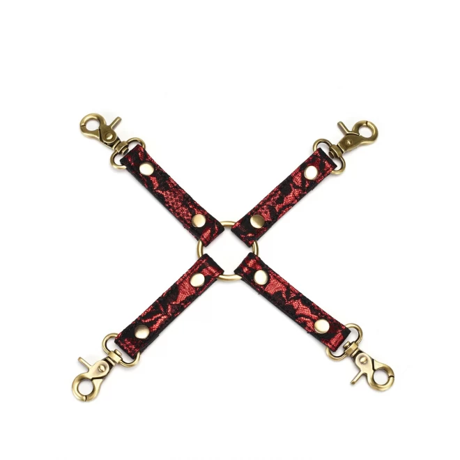 Liebe seele uprząż bondage victorian garden lace and pu hogtie