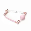 Liebe seele knebel white & pink fairy goat leather ball gag