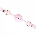 Liebe seele knebel white & pink fairy goat leather ball gag