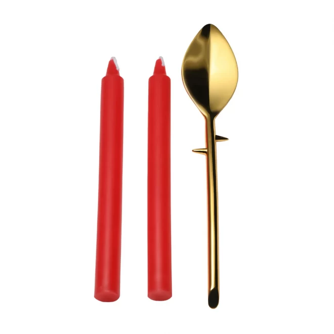 Zestaw świec do Wax Play z łyżką XR Brands Drip Sensation