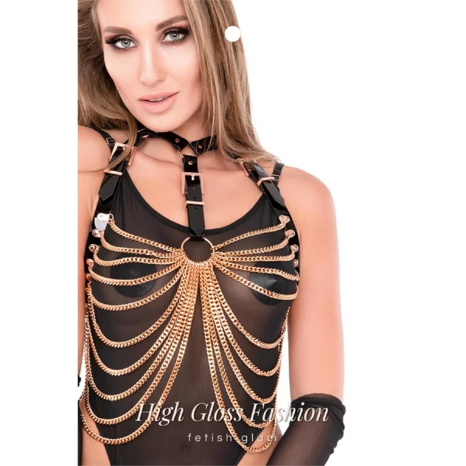 Harness z łańcuszkami Kinky Diva Buckled Chain Top