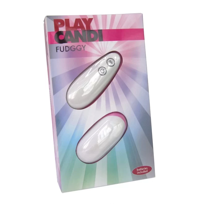 Jajko wibrujące z pilotem Play Candi Fudggy Weiß/ Pink