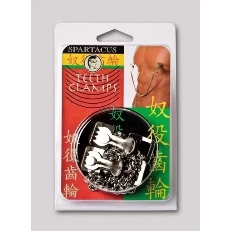Extreme line teeth nipple clamps, link chain, 30 cm