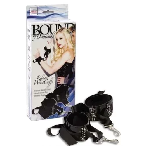 Kajdanki w formie mankietów z łańcuchem Bound Ribbon Wrist Cuffs