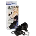 Kajdanki w formie mankietów z łańcuchem Bound Ribbon Wrist Cuffs