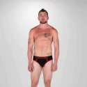 Jockstrap Hooker Open Brief - black / red