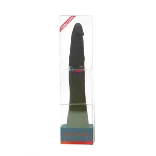 Lateksowy wibrator czarny Wilhelm - 20x3cm (4 kolory)