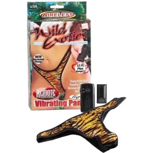 Wibrujące majteczki Wild Exotics Remote Control Vibrating Panty - Tiger