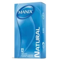 Naturalne bezzapachowe prezerwatywy Manix Natural 12 st.